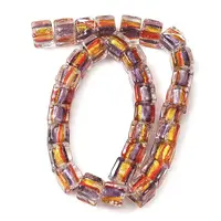 Silver Foil Glass Beads