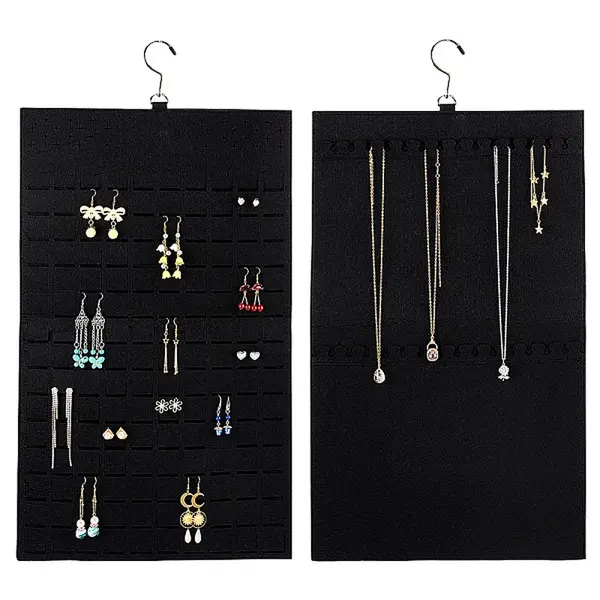 Double-sided Soft Felt Wall-Mounted Jewelry Hanging Rolls