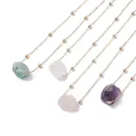Natural Raw Stone Pendant Necklace for Women