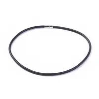 4mm Black Rubber Necklace Jewelry Making