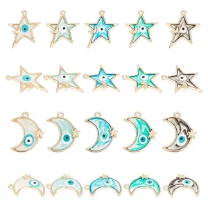 20Pcs 10 Style Alloy Enamel Pendants