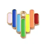 Rainbow Color Alloy Enamel Pendants