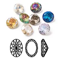 K9 Glass Rhinestone Pointed Back Cabochons