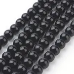 Synthetic Black Stone Beads Strands