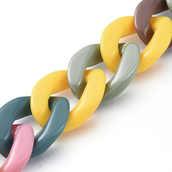 Handmade Opaque Acrylic Curb Chains