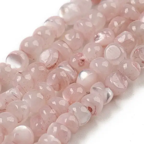 Natural White Shell Dyed Beads Strands