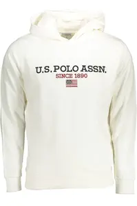 Biela mikina s kapucňou US Polo