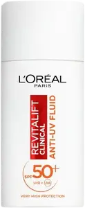 L'ORÉAL PARIS Revitalift Clinical Denní Anti-UV Fluid s velmi vysokou ochranou s SPF50+ a vitaminem C, 50 ml