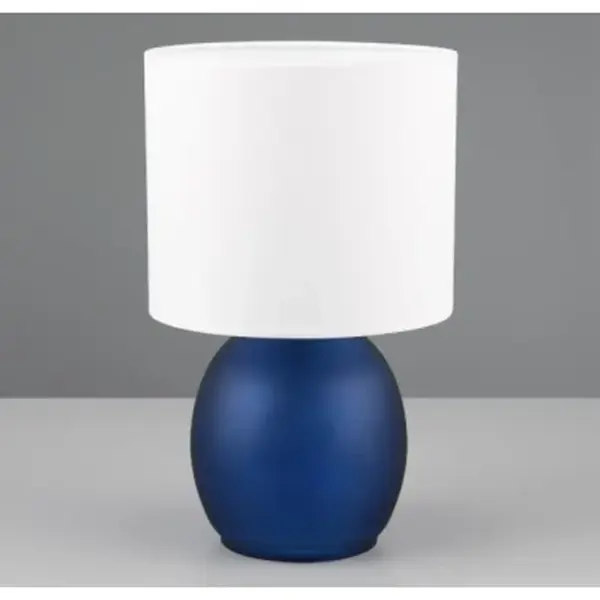 Stolní lampa Vela, modré sklo