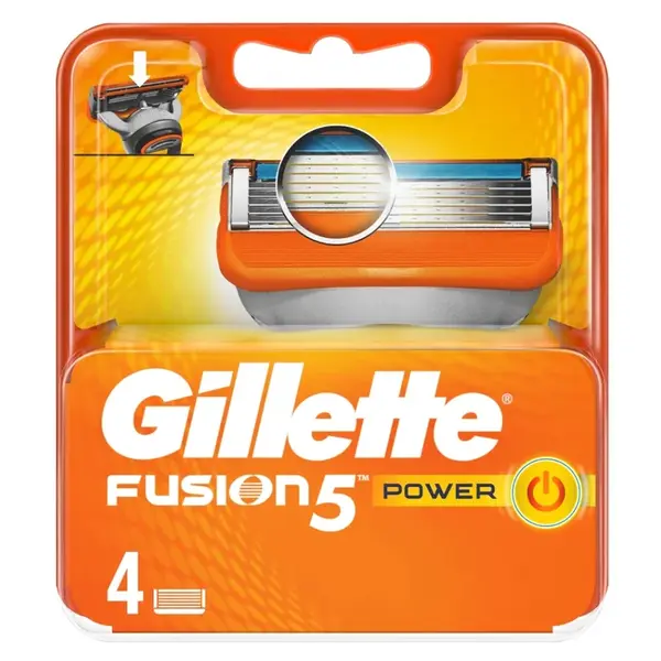 GILLETTE Fusion POWER náhradné hlavice 4 ks