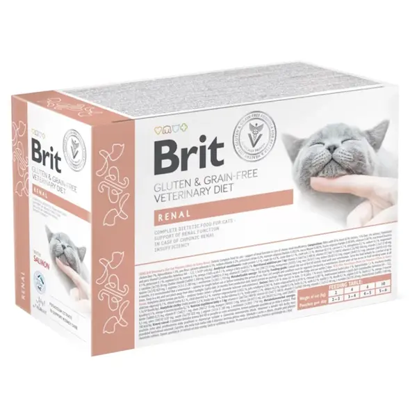 BRIT Veterinary Diét Cat Pouch fillets in Gravy Renal 12 x 85 g