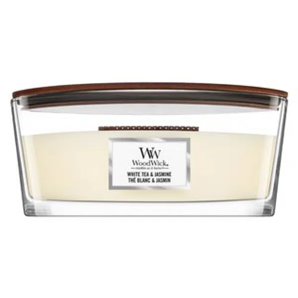 Woodwick White Tea & Jasmine vonná sviečka 453,6 g