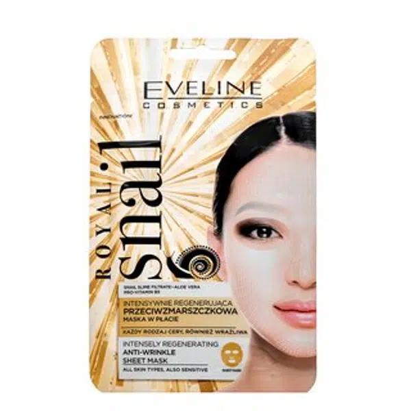 Eveline Royal Snail Intensely Regenerating Anti-Wrinkle Sheet Mask vyživujúci krém pre všetky typy pleti