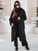 Dámský černý zimní kabát typu beránek