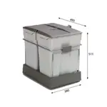 Odpadkový kôš Alveus Albio 40 2x30L 1090338