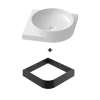 Ravak Yard konzola s umývadlom 45x45 cm čierna X000001677