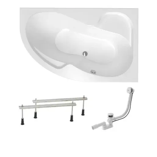 Asymetrická vaňa Laguna Fortuna Plus 150x100 cm akrylát pravá SIKOFO1500PAN