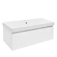 Kúpeľňová skrinka s umývadlom SAT B-WAY 99x30x45 cm biely lesk BWAY100WU1