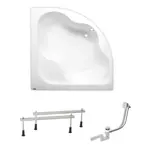 Rohová vaňa Laguna Syntia Plus 150x150 cm akrylát ľavá aj pravá SIKOSY1500APN