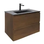 Kúpeľňová skrinka s umývadlom SAT B-Way 79x50x45 cm matný orech BWAY280NUTU4BB