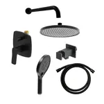 Sprchový systém SAT Cube Way vrátane podomietkového telesa čierna matná SATBSCU215CSET1