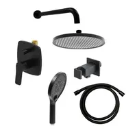 Sprchový systém SAT Cube Way vrátane podomietkového telesa čierna matná SATBSCU215CSET1