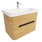 Kúpeľňová skrinka s umývadlom SAT Fusion 77,5x53x45 cm dub medový mat SATFUSION280DMMWBA