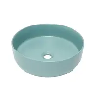 Umývadlo na dosku SAT Infinitio 39x39 cm zelená mat bez otvoru pre batériu SATINF3939LGEM