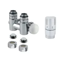 Termostatická sada ISAN rohová stredová pravá biela na plast TERMSADA137R