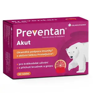 Preventan Akut s příchutí brusinek a grepu 30 tablet