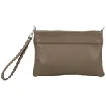 Dámská kožená crossbody kabelka tmavě béžová - Delami Vera Pelle Denica