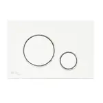 Ovládacie tlačidlo SAT z plastu v bielo-chrómovom prevedení lesk SATAT70