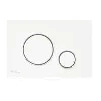 Ovládacie tlačidlo SAT z plastu v bielo-chrómovom prevedení lesk SATAT70