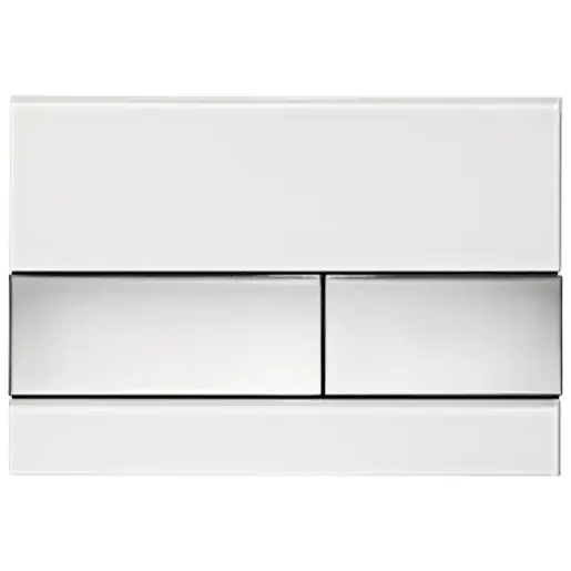 Tece Square ovládacie tlačidlo sklo v bielej farbe lesk 9240802 9.240.802