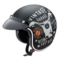 Moto přilba W-TEC Café Racer Vintage Garage S (55-56)
