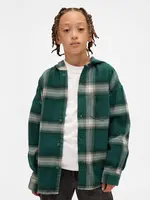 GAP Dětská flanelová košile s kapucí - Kluci