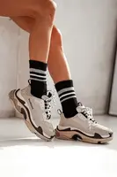 Milena Dámské ponožky s ozdobným tiskem Černé