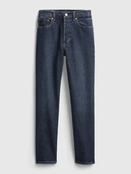 GAP Džíny high rise cheeky straight jeans with Washwell - Dámské