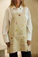 Vánoční zástěra se lnem Calma House Joy 70 x 64 cm více barev