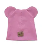 Kazum Dvouvrstvá žebrovaná čepička s oušky Magic - růžová