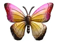 Nástěnná kovová dekorace motýl BUTTERFLY 40 cm - více barev Barva: Fialová