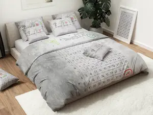 Detské obliečky NUMBERS sivé Rozmer obliečky: 80 x 80 cm | 135 x 200 cm
