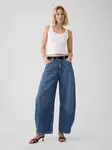 GAP Mid Rise Horseshoe Wide Jeans - Ladies
