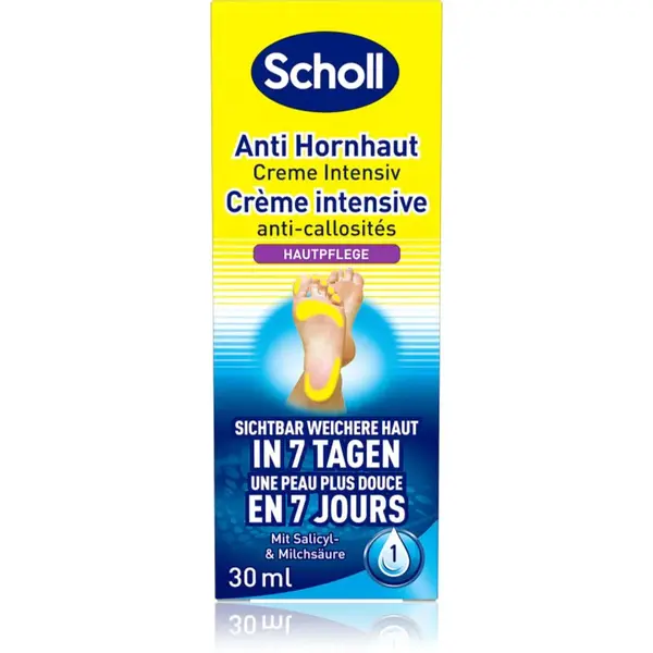 Scholl Foot Cream Hard Skin noční krém na změkčení ztvrdlé kůže 30 ml