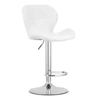 Barová stolička z eko kože WEST, biela