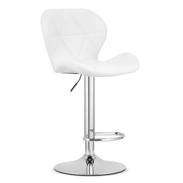 Barová stolička z eko kože WEST, biela