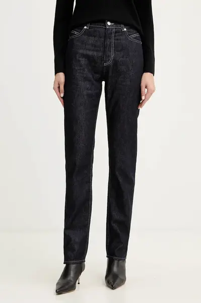 Džíny BOSS Orange dámské, tmavomodrá barva, 50552466