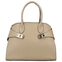 Dámska kožená kabelka do ruky béžová - Delami Vera Pelle Seia
