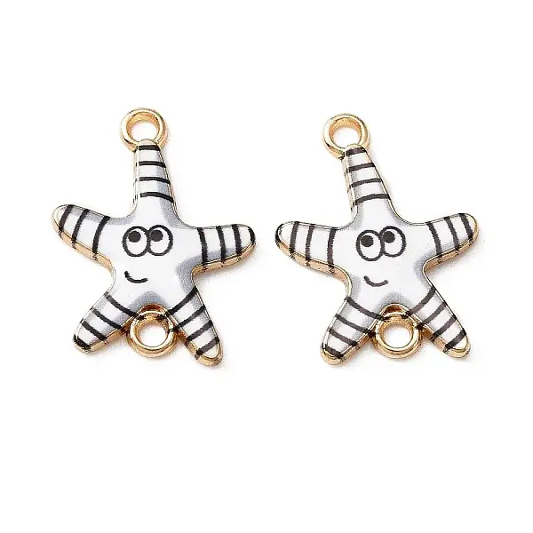 Ocean Theme Alloy Enamel Connector Charms