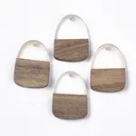 Transparent Resin & Walnut Wood Pendants